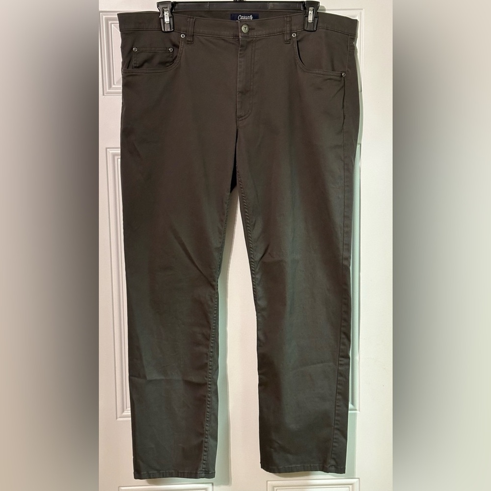 Roundtree Yorke Casuals Pants Mens Beige Khaki 5 Pocket Size 40x32